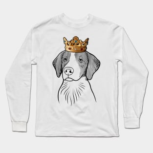 Brittany Dog King Queen Wearing Crown Long Sleeve T-Shirt